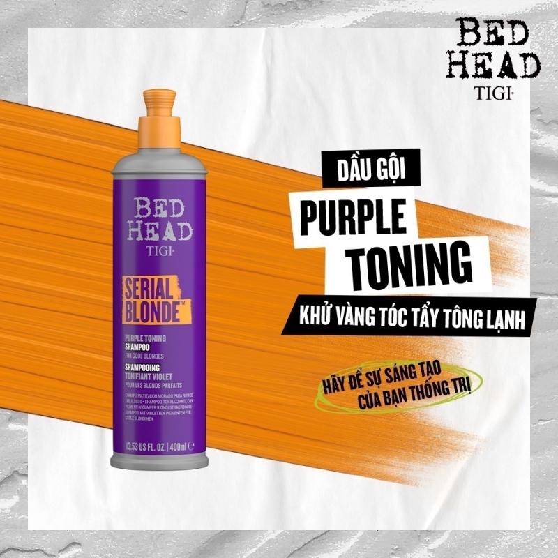 Dầu gội ánh tím dành cho tóc tẩy tông lạnh TIGI Bed Head Serial Blonde™ Purple Toning 13.53 US FL. OZ | 400ml