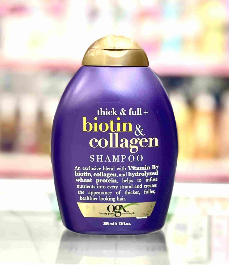 Dầu gội dưỡng dày tóc OGX Thick & Full + Biotin & Collagen Shampoo