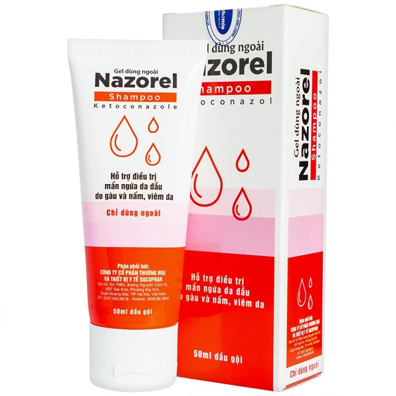 Dầu gội Nazorel Shampoo Ketoconazol điều trị gàu và nấm trên da đầu