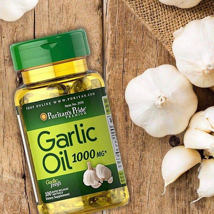 Dầu tỏi tăng cường miễn dịch, tốt cho tim mạch, giảm cholesterol Puritan's Pride Garlic Oil