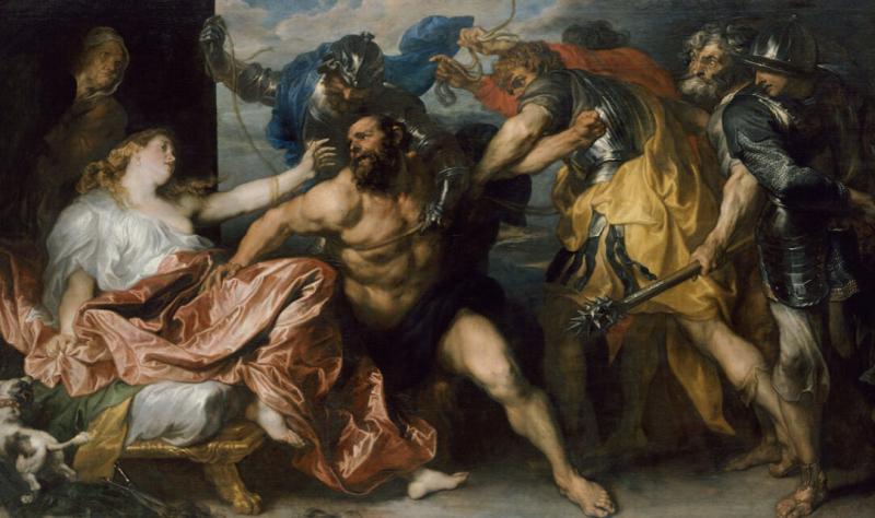 Deliah thông đồng với người Philistine phản bội Samson