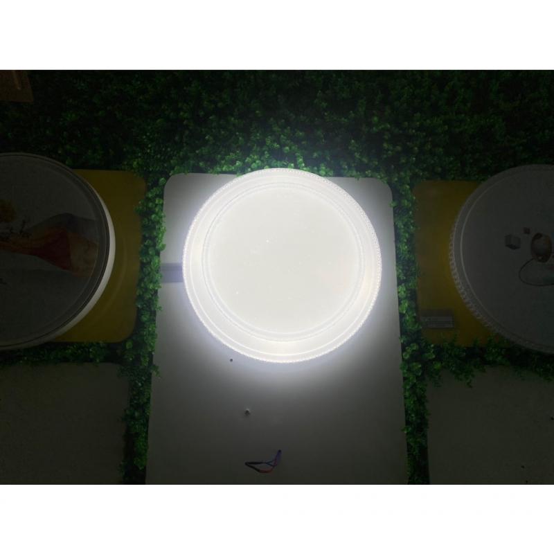 Đèn ốp trần hiện đại trang trí phòng khách phòng ngủ thủ đô Lighting chất liệu mica cao cấp ánh sáng 3 chế độ màu 011