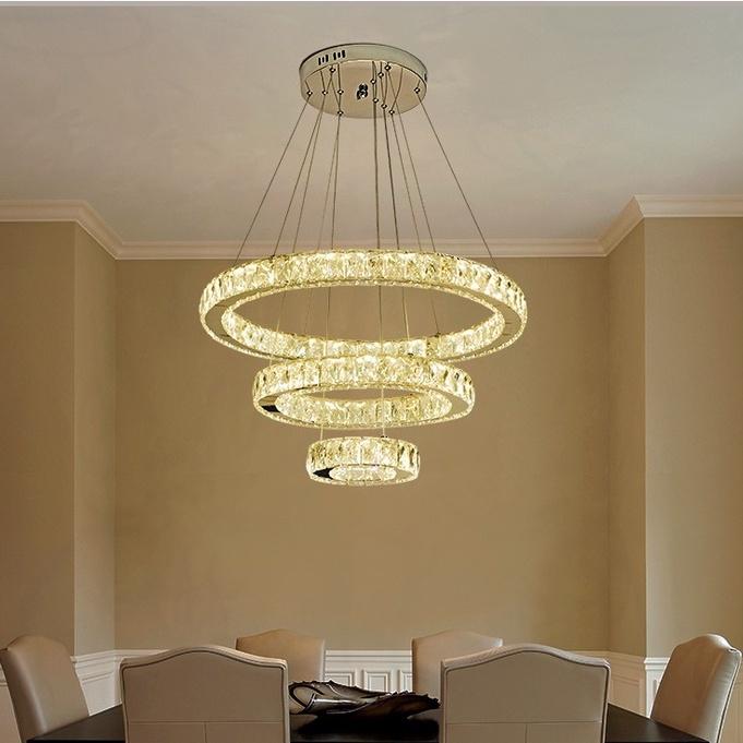 Đèn thả MONSKY HNAS pha lê cao cấp trang trí phòng ăn, phòng khách sang trọng (20-40-60cm).