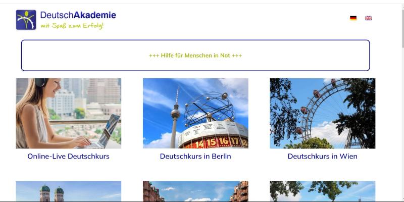 Giao diện website Deutschakademie.de