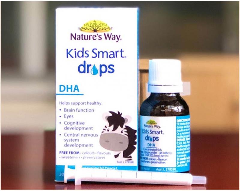 DHA Nature’s Way Kids Smart Drops thương hiệu từ Úc giúp bổ sung DHA, EPA