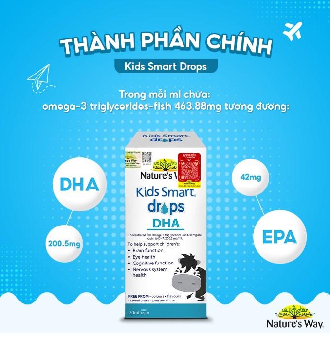 DHA Nature's Way Kids Smart Drops DHA dạng giọt cho bé 20ml