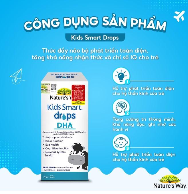 DHA Nature's Way Kids Smart Drops DHA dạng giọt cho bé 20ml