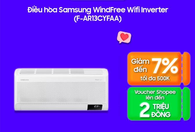 Điều hòa Samsung WindFree Wifi Inverter-12,000 BTU/h-1.5 HP F-AR13CYFAA