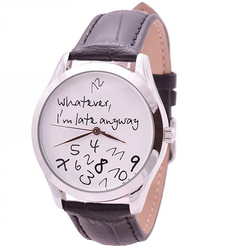 Đồng hồ vui nhộn với slogan “Sao cũng được! Đằng nào chẳng trễ rồi!”