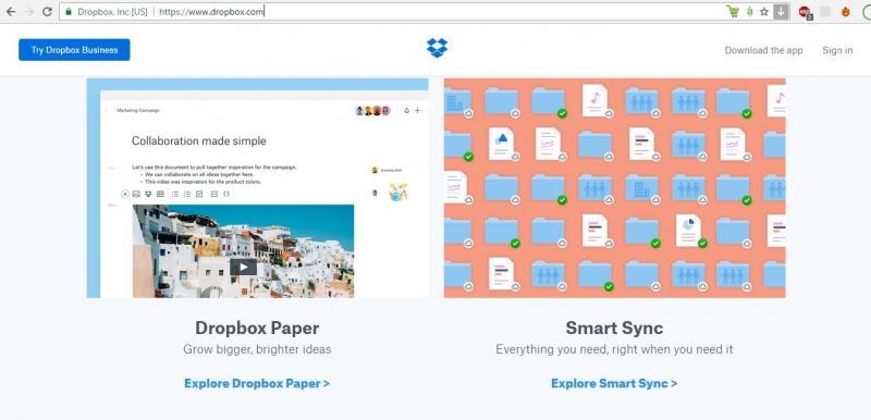 Dropbox là một website lưu trữ hình ảnh thông minh