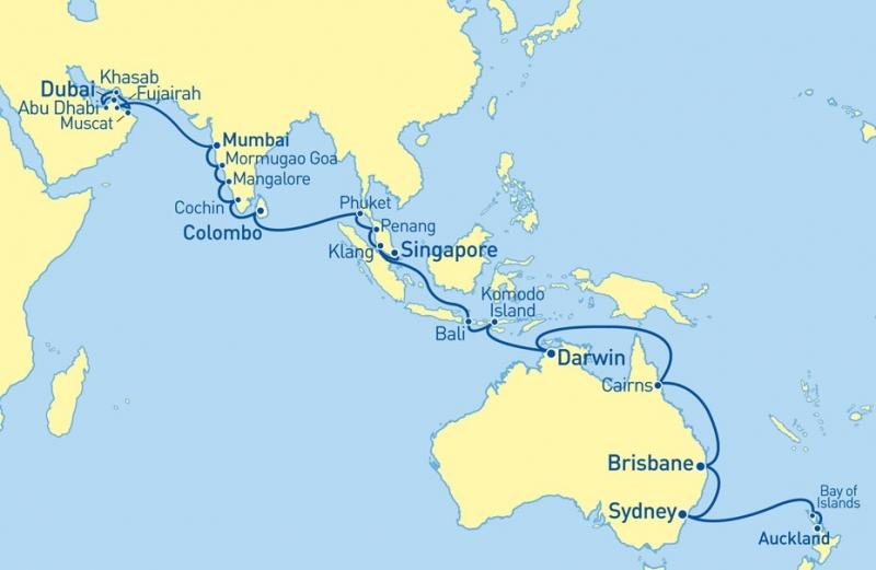 Từ Dubai (DXB) đến Auckland (AKL)