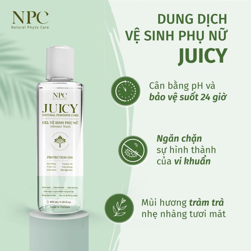 Dung dịch vệ sinh phụ nữ NPC Juicy cải thiện mùi hương và làm sáng hồng da vùng kín dạng gel