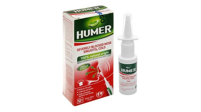 Dung dịch xịt mũi Humer Severely Blocked Nose Sinusitis Cold
