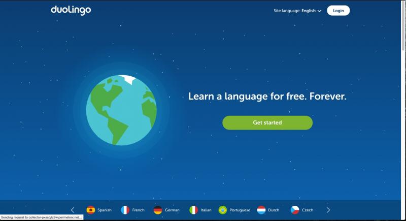 Trang web Duolingo