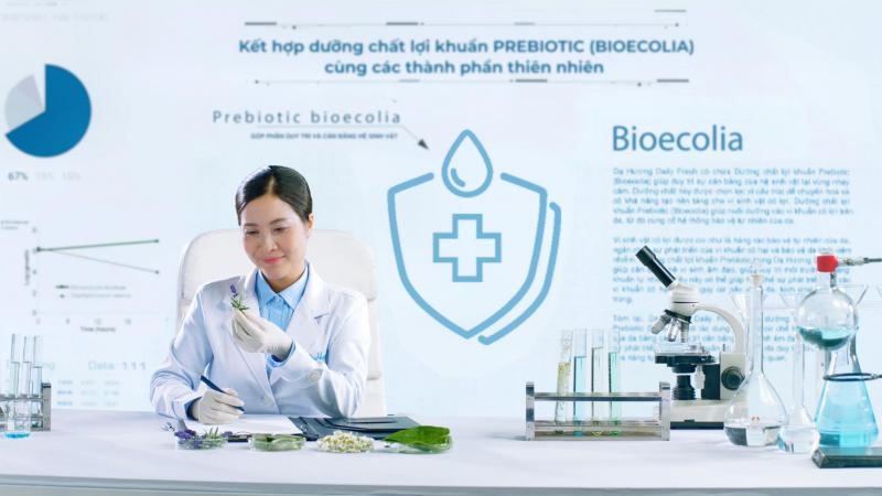 Đưa dưỡng chất lợi khuẩn Prebiotic (Bioecolia) vào trong công thức của Dung dịch vệ sinh phụ nữ thế hệ mới Dạ Hương Daily Fresh