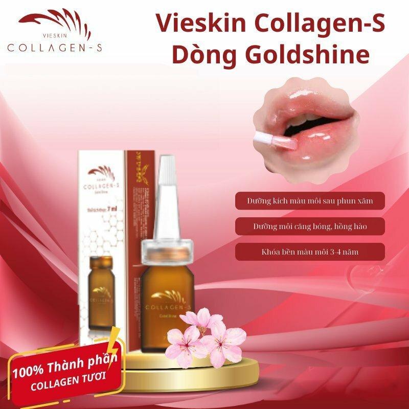 Dưỡng kích màu môi sau phun xăm Vieskin Collagen GoldShine