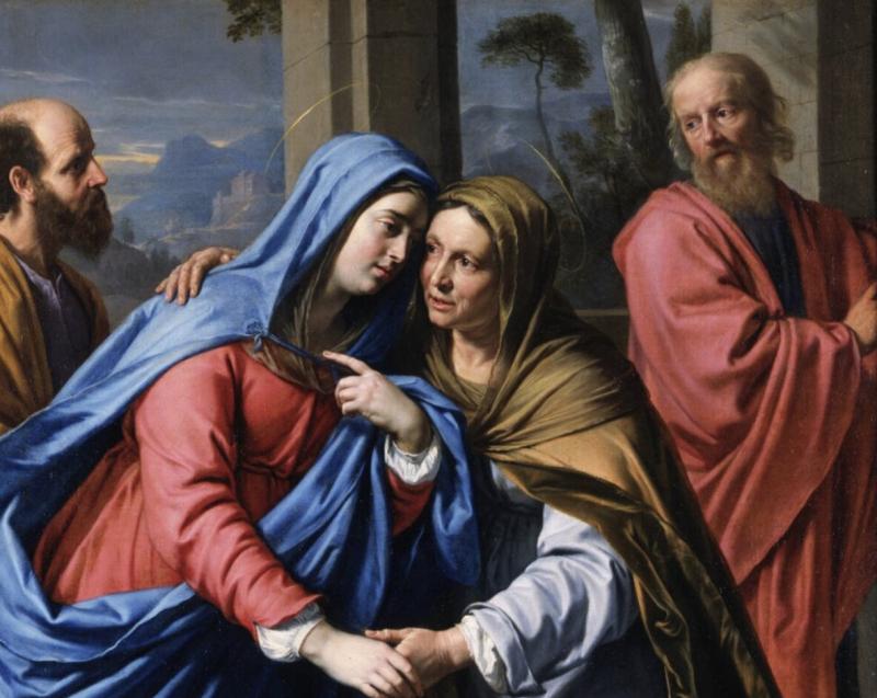 Đức Maria đến thăm chị họ Elizabeth đang mang thai