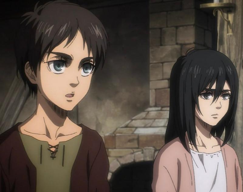 Eren và Mikasa lúc nhỏ
