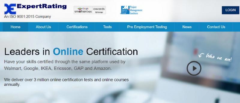 Website giáo dục trực tuyến Expert Rating