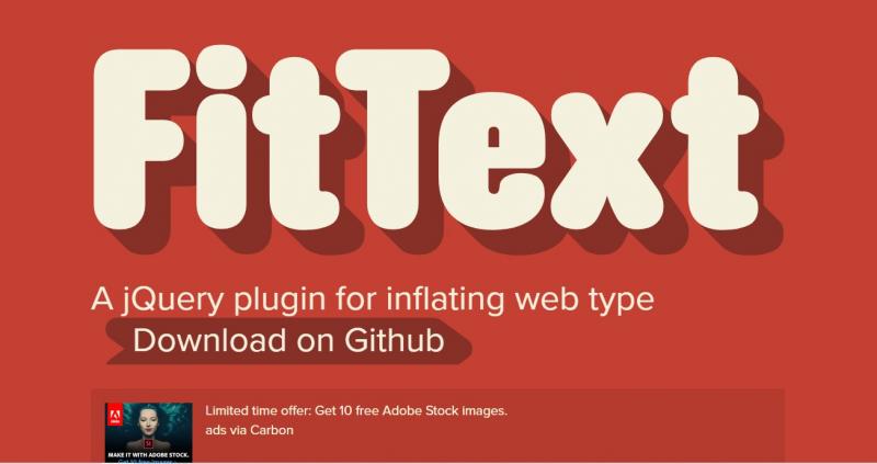 Giao diện FitText