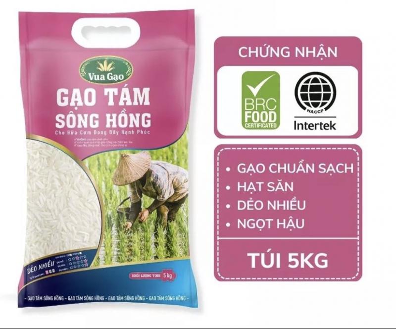 Gạo tám Sông Hồng là một loại gạo nổi tiếng và đặc sản của Việt Nam, được trồng và sản xuất chủ yếu tại các vùng đồng bằng sông Hồng