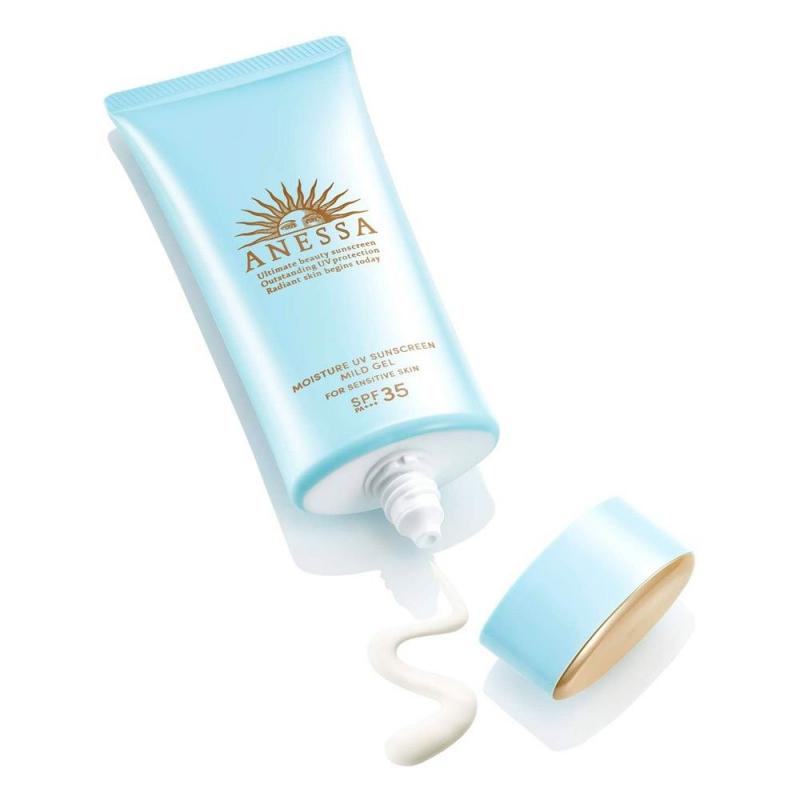 Gel chống nắng dịu nhẹ cho da nhạy cảm và trẻ em Anessa Moisture UV Sunscreen Mild Gel SPF 35 PA+++