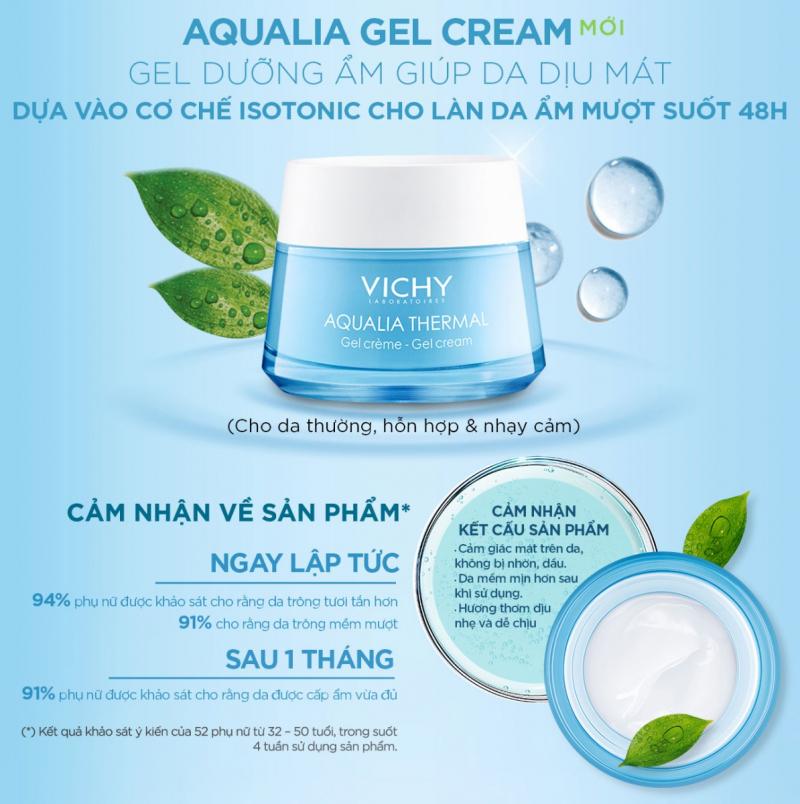 Kem dưỡng ẩm và cung cấp nước dạng gel Vichy Aqualia Thermal Cream