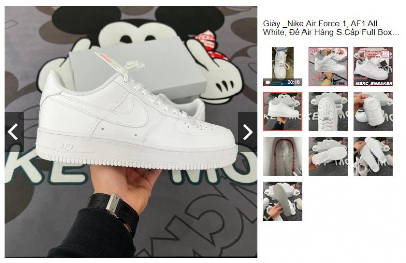 Giày Air Force 1 All White