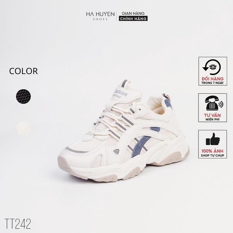 Giày thể thao nữ Hà Huyền Shoes sneaker phối màu cá tính - TT242