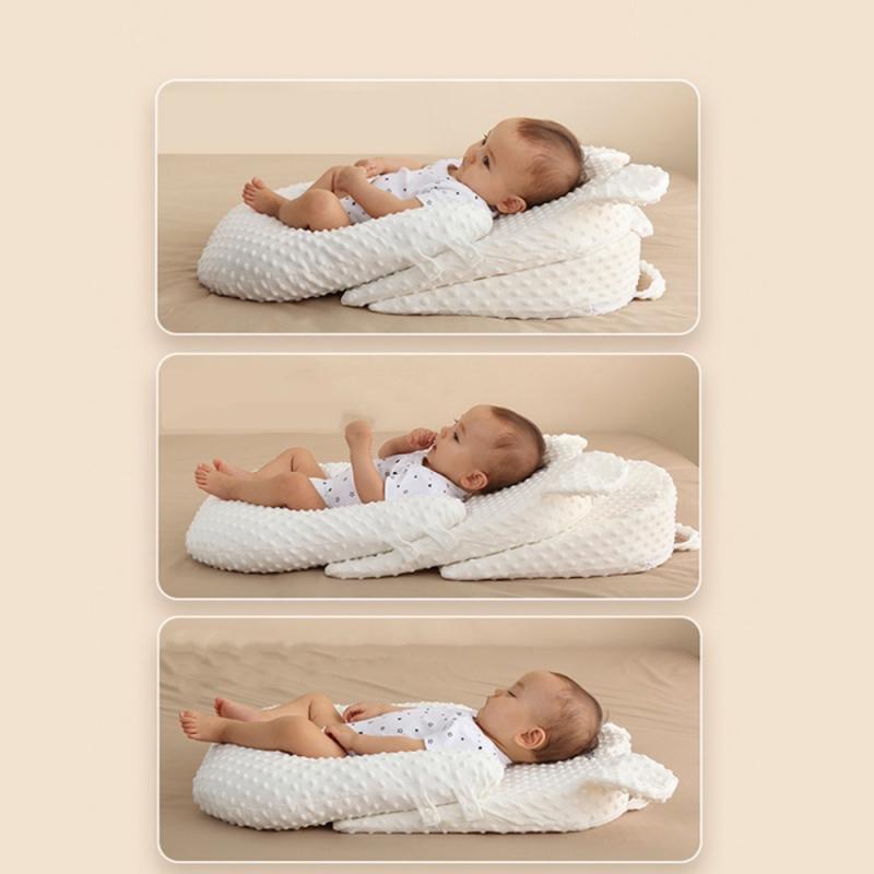 Gối chống trào ngược và đệm ngủ đúng tư thế cho bé, chống sặc, định hình tư thế ngủ Lame baby