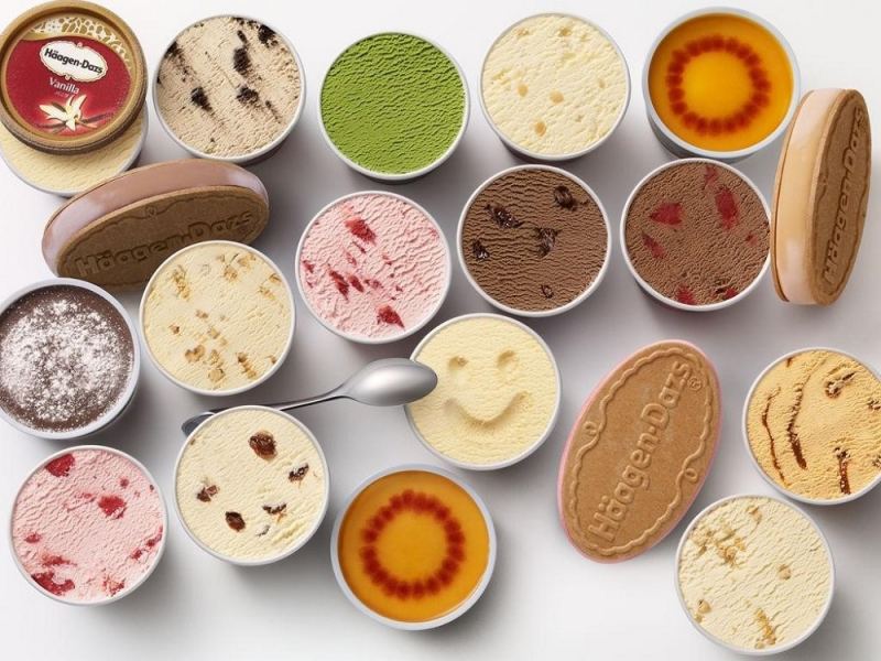 Häagen Dazs có đủ các loại kem cho quý khách hàng lựa chọn