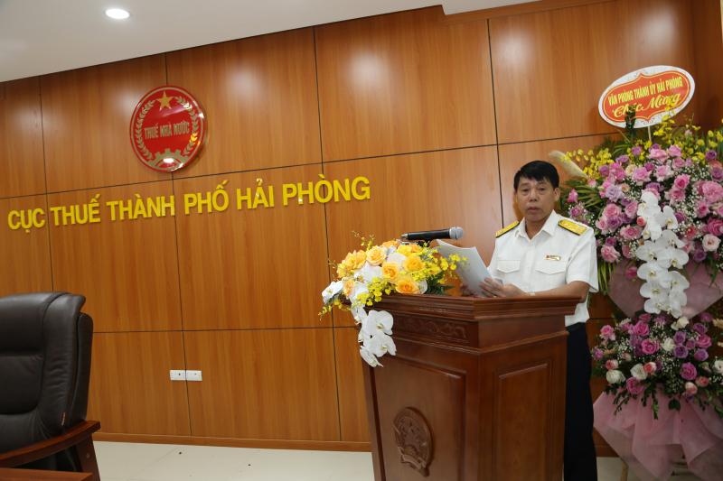 Ông Hà Văn Trường - Cục trưởng Cục Thuế TP. Hải Phòng phát biểu tại hội nghị.