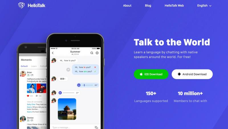 ﻿﻿HelloTalk là một website tuyệt vời cho việc học ngôn ngữ và kết nối với người bản xứ