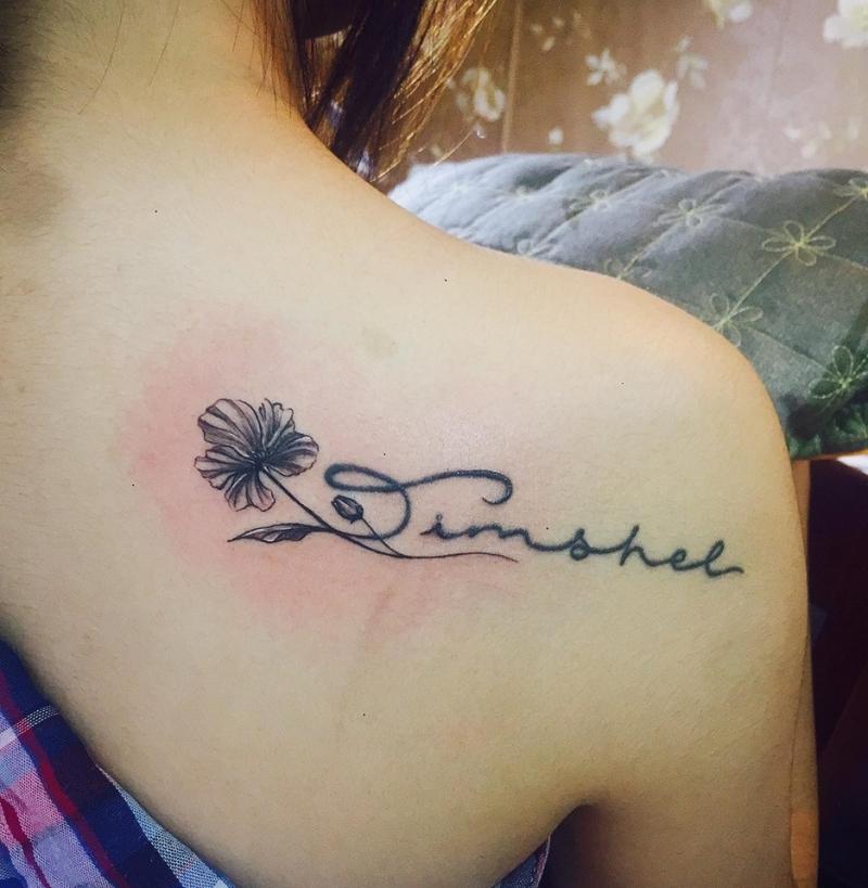 Hình xăm dán cao cấp tattoo hoa trắng đen 15x21cm+ Dán ở tay, chân, đùi,  ngực, vai, lưng, cơ thể...) | Lazada.vn