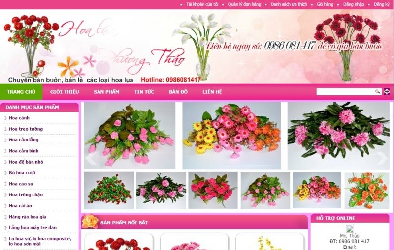 Trang web Hoa lụa Phương Thảo