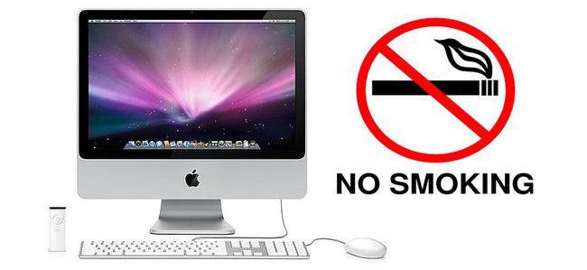 Không hút thuốc cạnh laptop
