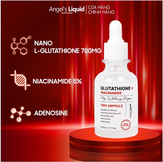 Huyết thanh Angel’s Liquid Glutathione + 5% Niacinamide 7Day Whitening Ampoule