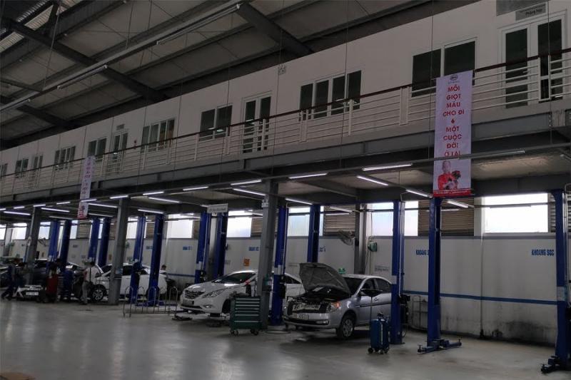 Phòng bảo dưỡng xe Hyundai Long Biên