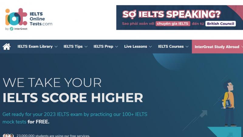 Trang web IELTS Online Test