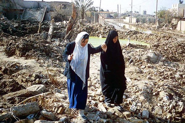Đất nước Iraq bị tàn phá nặng nề sau chiến tranh