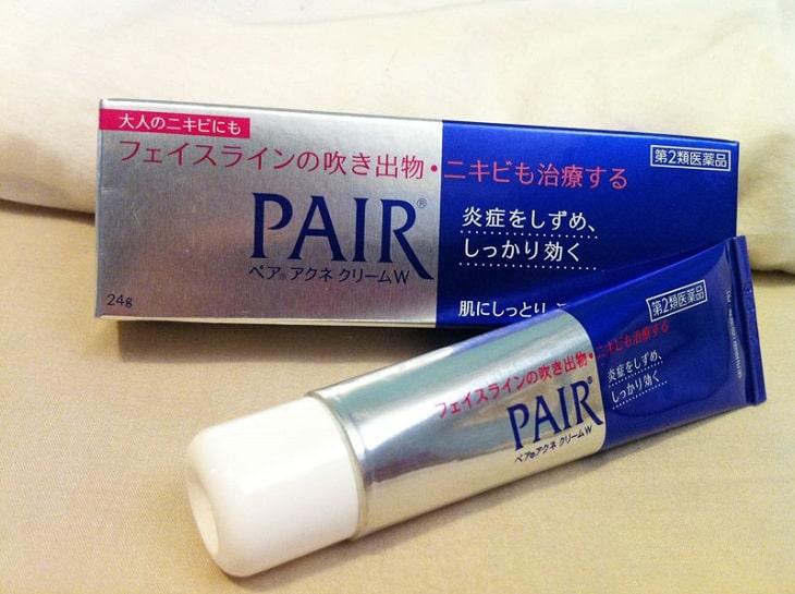 Kem bôi giảm mụn Pair Acne W Cream tuýp 14g chăm sóc da, ngăn ngừa mụn quay lại Nhật Bản