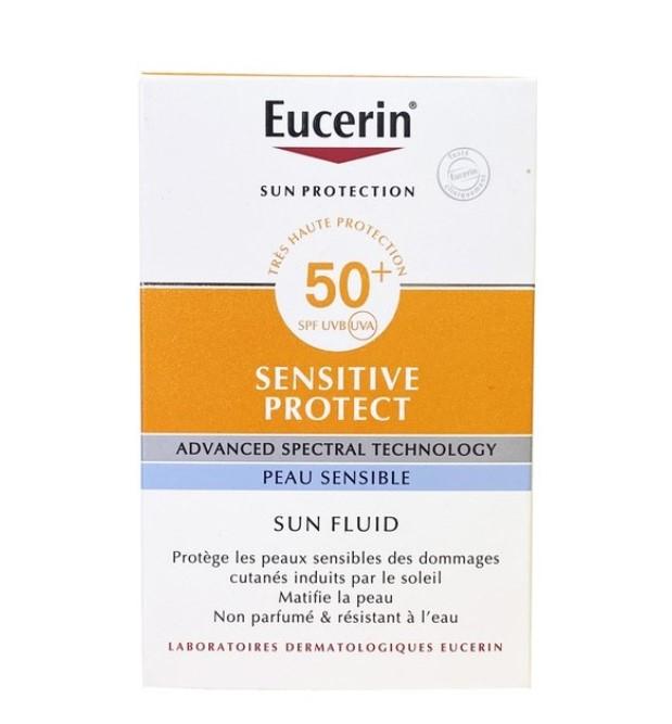 Kem chống nắng cho da nhạy cảm Eucerin Sun Fluid Mattifying SPF50+
