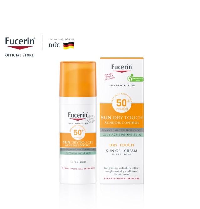 Kem chống nắng cho da nhờn mụn Eucerin Sun Gel-Cream Dry Touch Oil Control SPF50+