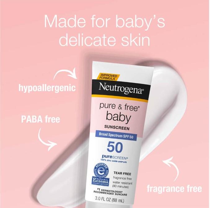 Kem chống nắng Neutrogena Pure and Free Baby Sunscreen SPF 50+