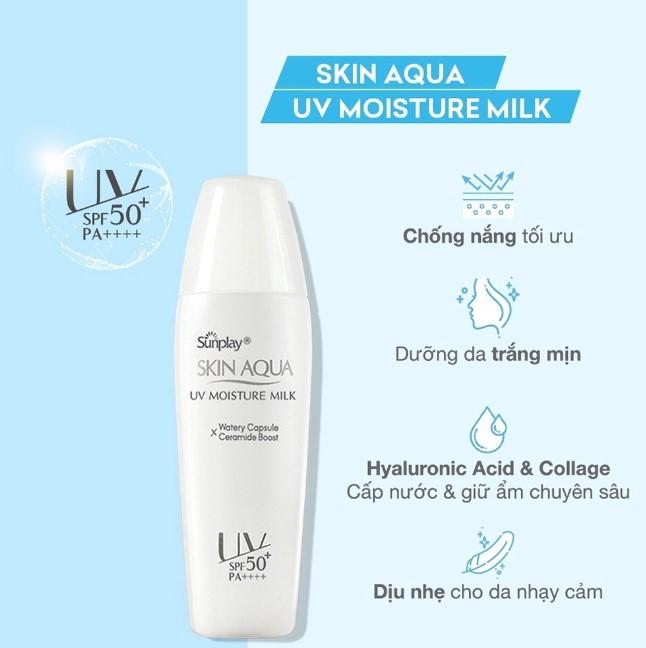 Kem chống nắng dưỡng ẩm cho da Sunplay Skin Aqua UV Moisture Milk SPF50 PA+++