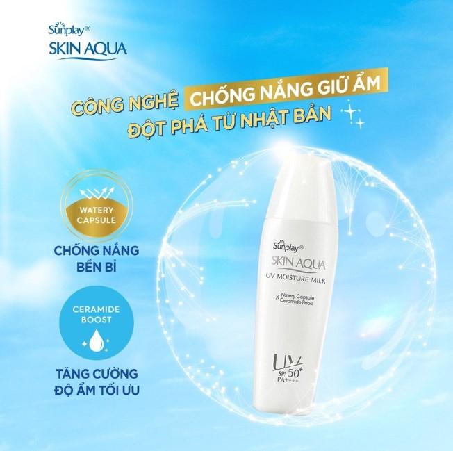 Kem chống nắng dưỡng ẩm cho da Sunplay Skin Aqua UV Moisture Milk SPF50 PA+++