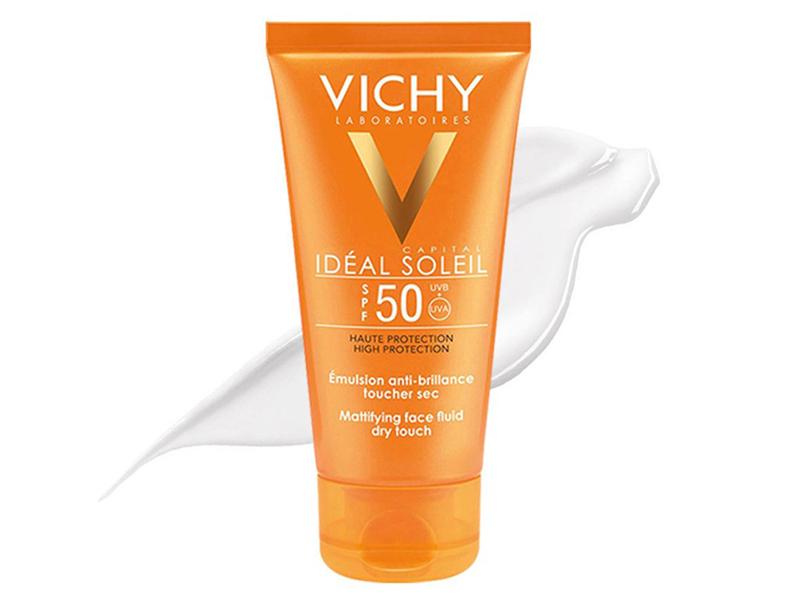 Kem chống nắng không gây nhờn rít không màu SPF50 Vichy Capital Soleil