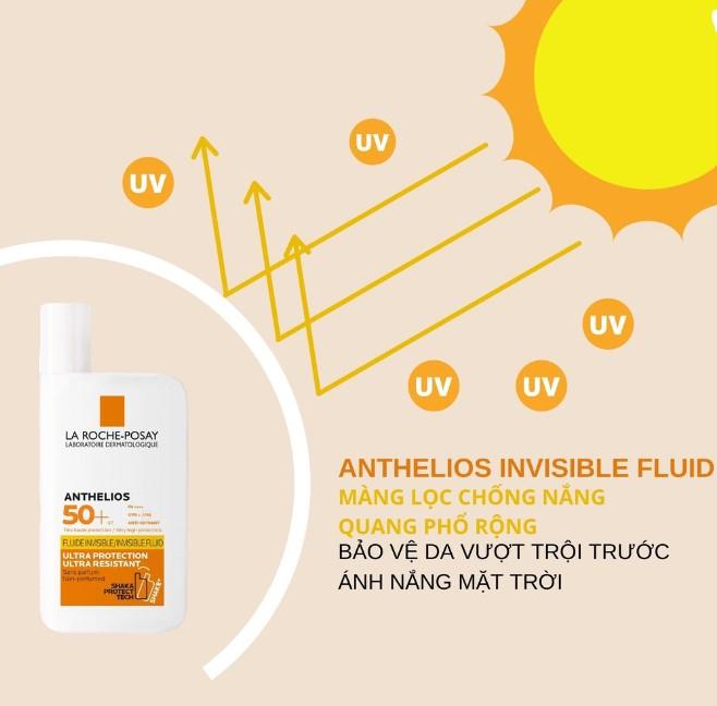 Kem chống nắng La Roche-Posay Anthelios Invisible Fluid SPF 50+ 50 ml