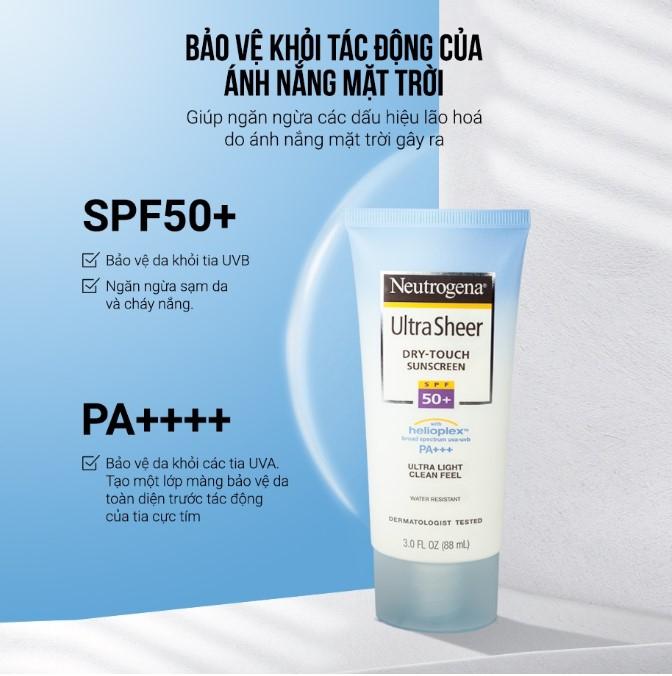 Kem chống nắng Neutrogena Ultra Sheer Dry Touch Sunscreen