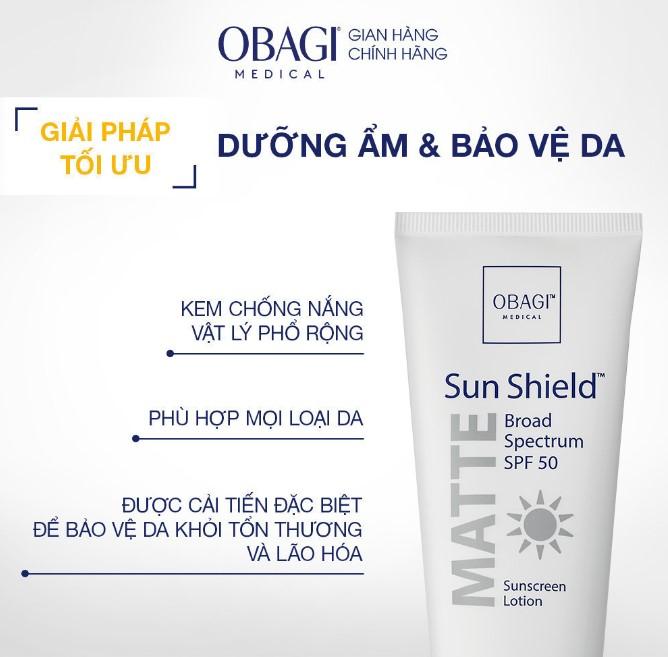 Kem chống nắng Obagi Sun Shield Matte Broad Spectrum Premium SPF 50